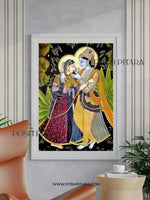 RADHA KRISHNA'S SACRED SYMPHONY PICHWAI (Handpainted)