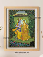 RADHA KRISHNA'S TIMELESS UNION PICHWAI (Handpainted)