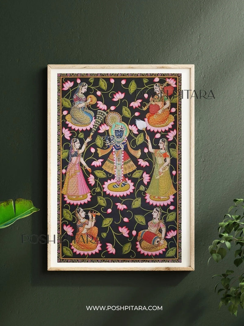 MYSTICAL RAAS OF KANHA PICHWAI (Handpainted)
