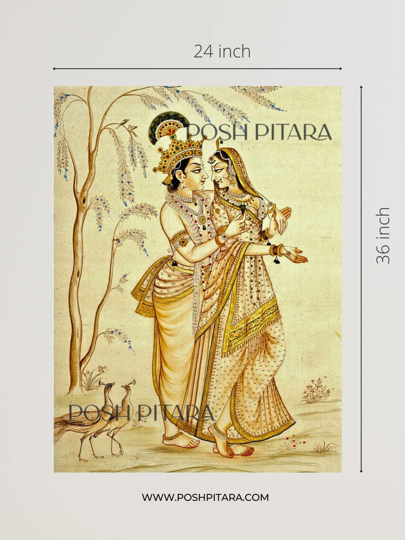 RADIANCE OF RADHA KRISHNA (Handpainted)