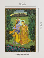 RADHA KRISHNA'S TIMELESS UNION PICHWAI (Handpainted)