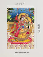 ENCHANTED JOURNEY OF RADHA KRISHNA PICHWAI (Handpainted)