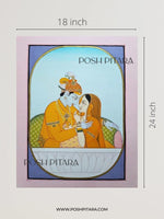 ETERNAL GLOW OF RADHA KRISHNA (Handpainted)