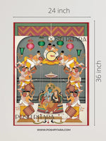 RADHA KRISHNA'S DIVINE PLAY (Handpainted)