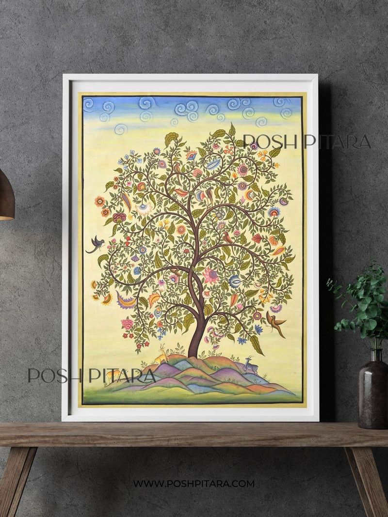 The Tree of Abundance (Kalpvriksha) – Handpainted on Cotton Cloth