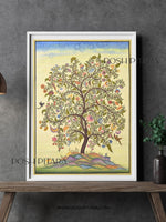 The Tree of Abundance (Kalpvriksha) – Handpainted on Cotton Cloth
