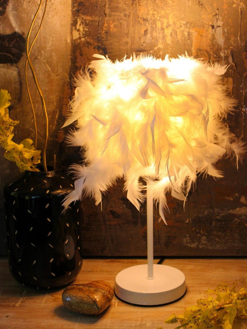 FEATHER TABLE LAMP