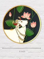 HANDPAINTED SHREE NATH JI PICHWAI WALL PLATES (SET OF 3)