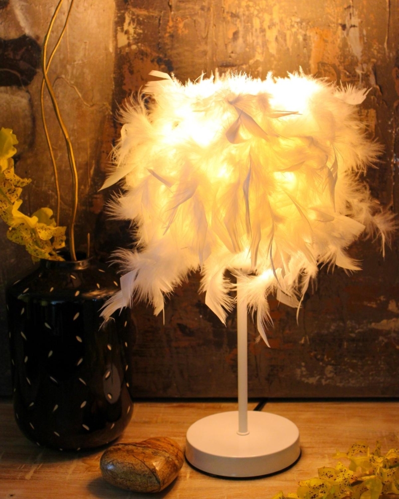 FEATHER TABLE LAMP -1