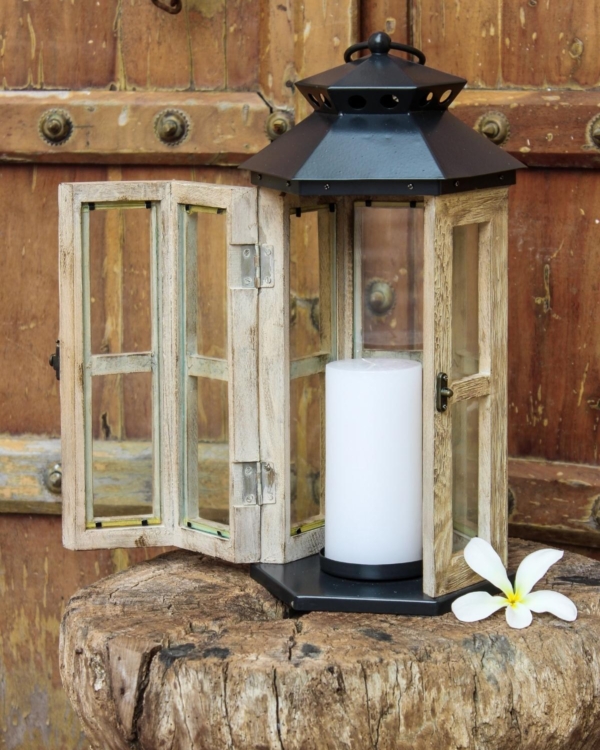 Rustic Wooden Lantern -1