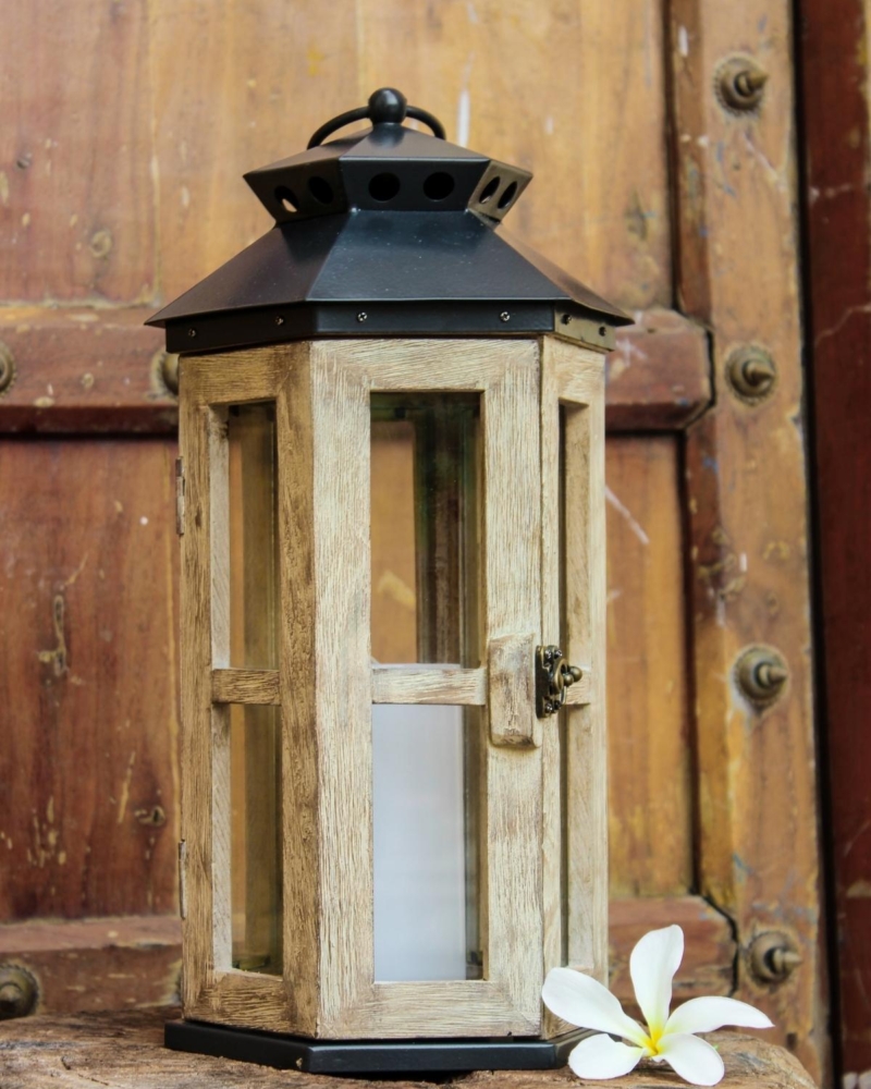 Rustic Wooden Lantern -2