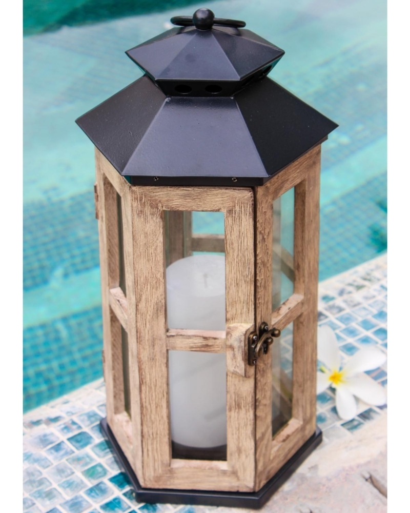 Rustic Wooden Lantern -3