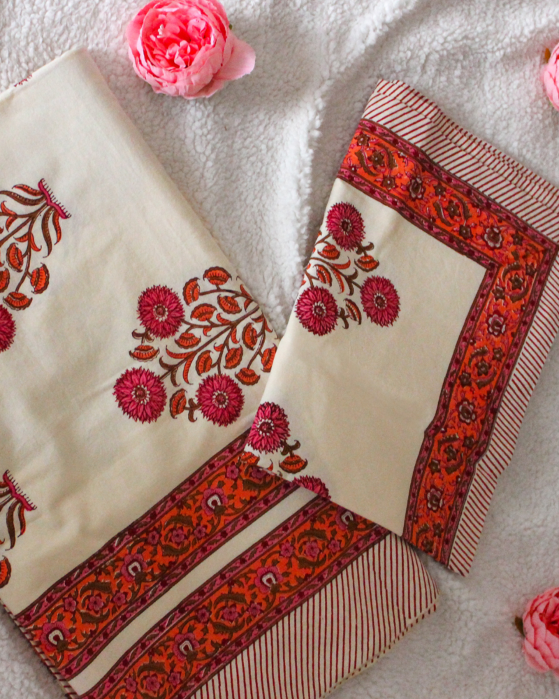 Essence of elegance Mughal Bedsheet-4